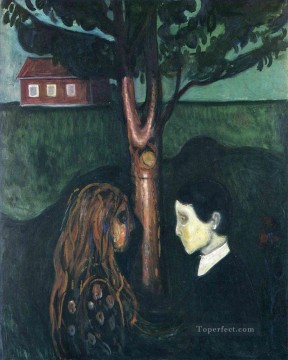 Expressionism Painting - eye in eye 1894 Edvard Munch Expressionism